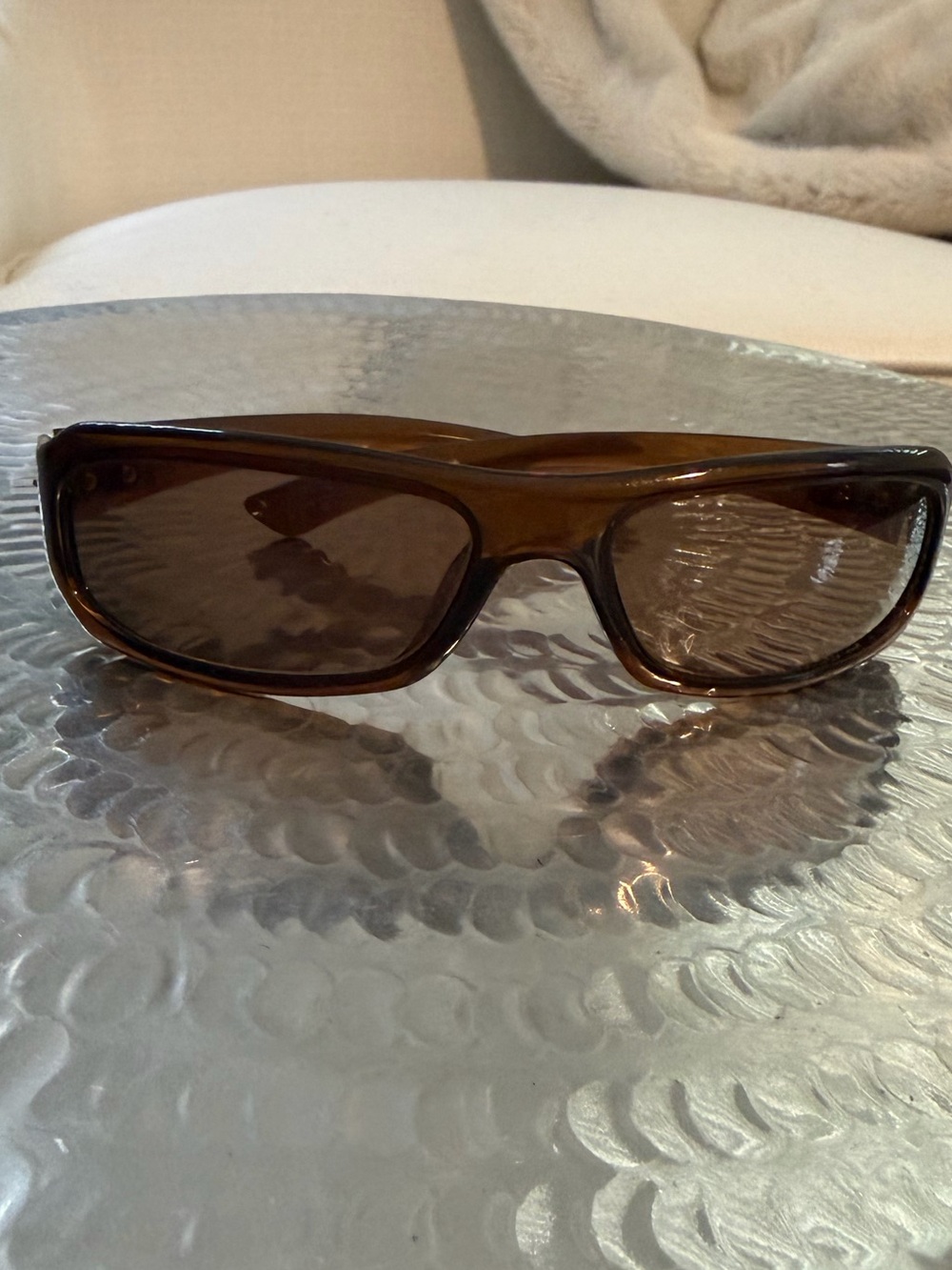 Vintage Gucci Brown Rectangular Women's Sunglasses